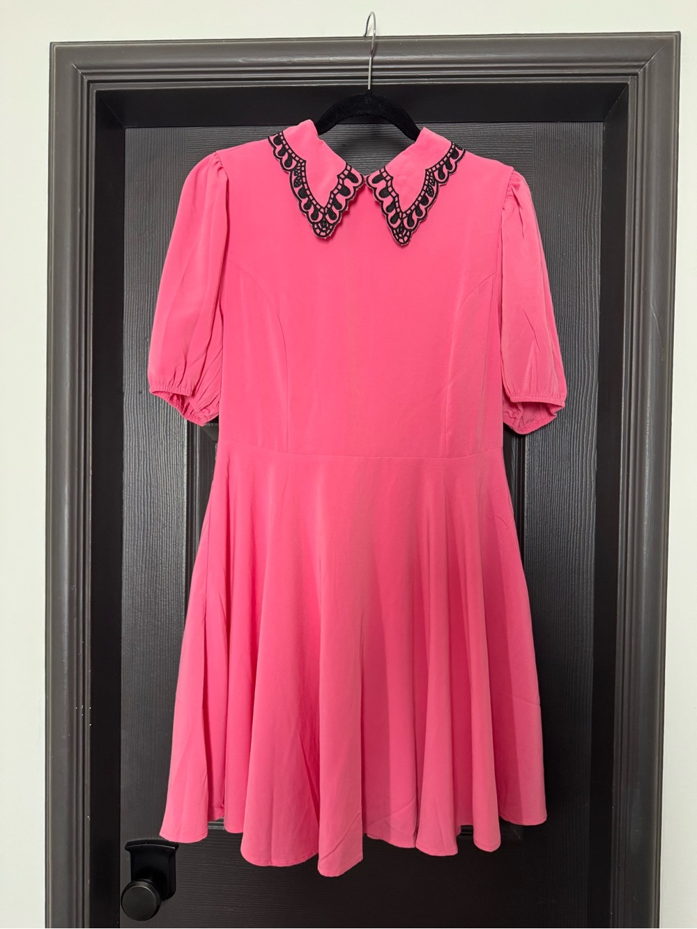 Women’s Pink Dress with Decorative Peter Pan Collar